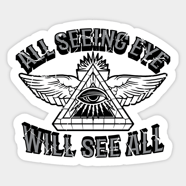 All Seeing Eye Sticker by SOURTOOF CREATIVE